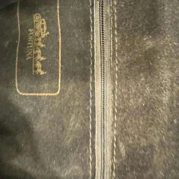 Fortuna brown croc embossed suede & leather small crossbody bag. - Picture 8 of 16